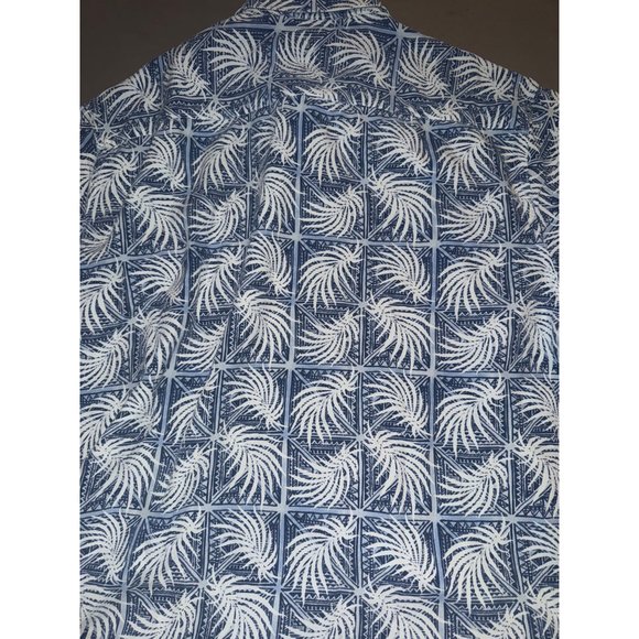 Nat Nast, blue Hawaiian button-down, men’s collared shirt, silk blend size XL - Picture 6 of 6